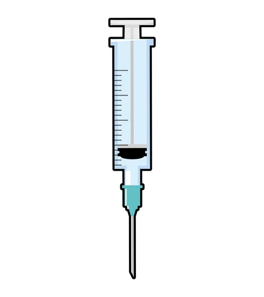 Injectie pictogram. Medische en gezondheidszorg. Vectorafbeelding — Stockvector