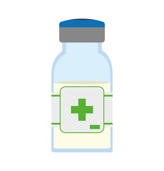 Icona del barattolo delle medicine. Assistenza medica e sanitaria. Grafico vettoriale — Vettoriale Stock