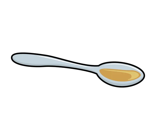 Spoon with medicine icon. Medical and Health care. Vector graphi — Stock Vector