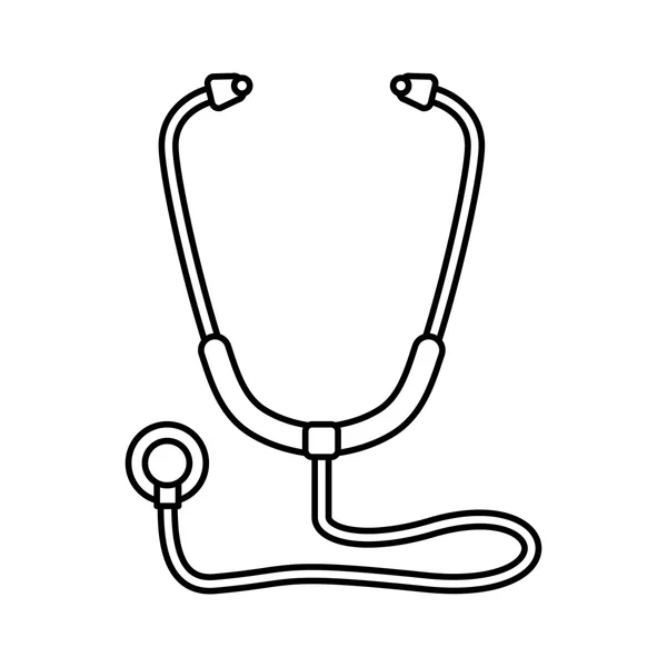 Stethoskop-Ikone. medizinische und gesundheitliche Versorgung. Vektorgrafik — Stockvektor
