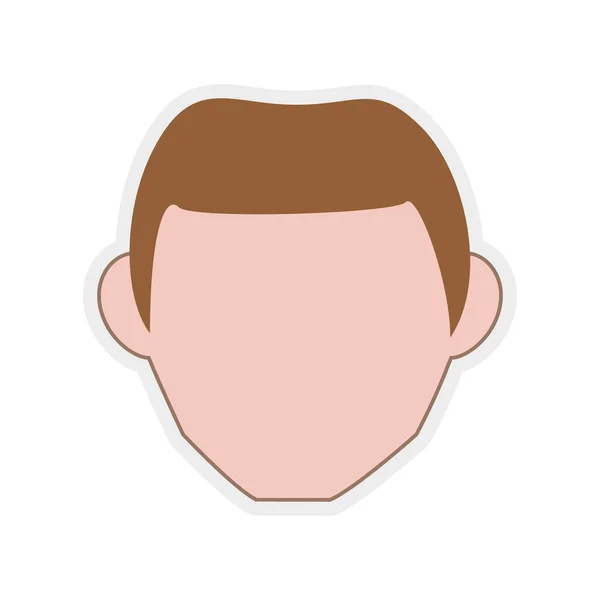 Ícone de homem. Projeto de cabeça de avatar. Gráfico vetorial — Vetor de Stock