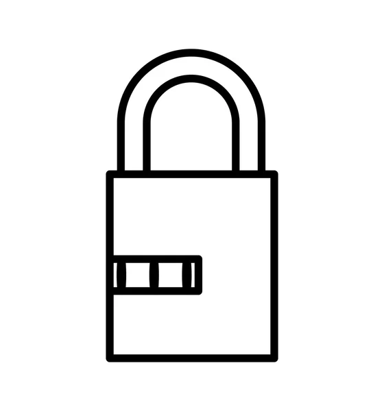 Icono del candado. Atención de seguridad y protección. Gráfico vectorial — Vector de stock