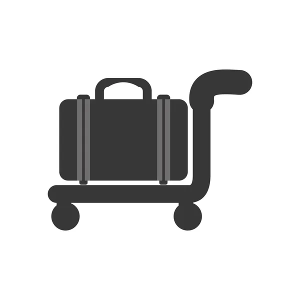 Bag silhouette icon. Travel design. Vector graphic — Stock Vector