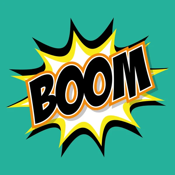 Boom  icon. Pop art design. Vector graphic — Stock Vector