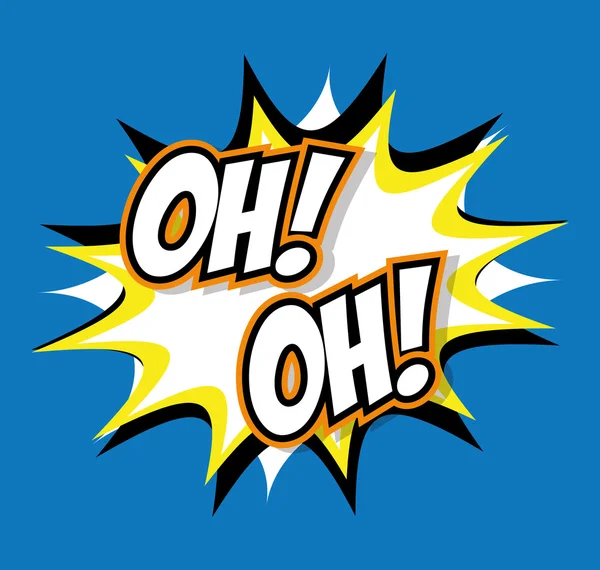 Oh Bubble simgesi. Pop art tasarımı. Vektör grafiği