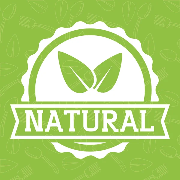 Ikona liści. Produkt naturalny i organiczny. Grafika wektorowa — Wektor stockowy