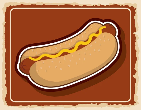 Icono de perro caliente. Producto de comida rápida. Gráfico vectorial — Archivo Imágenes Vectoriales