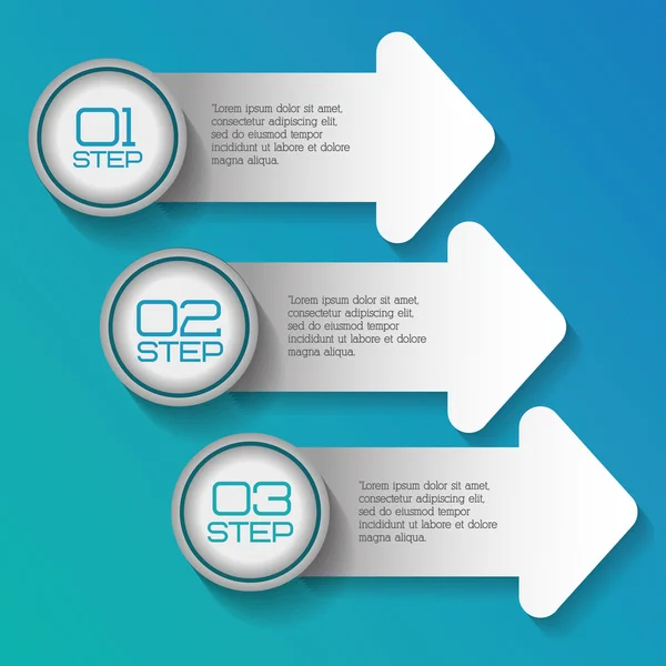 Icono de infografía. Diseño de pasos. Gráfico vectorial — Vector de stock