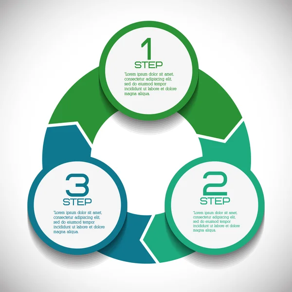 Ícone infográfico. Passos de design. Gráfico vetorial — Vetor de Stock