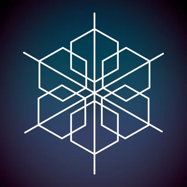 Icono de geometría sagrada. Diseño de forma blanca. Gráfico vectorial — Archivo Imágenes Vectoriales
