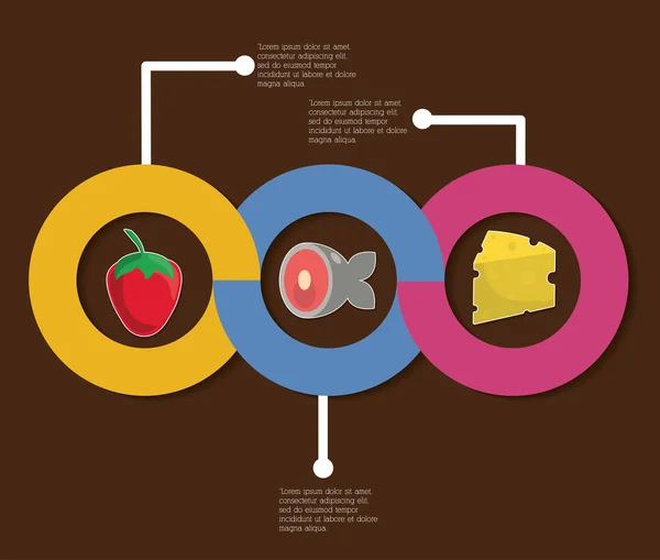 Ikona infografiki. Odżywianie i żywność ekologiczna. Grafika wektorowa — Wektor stockowy