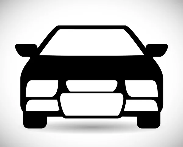 Zwarte auto icoon. Transport ontwerp. Vectorafbeelding — Stockvector