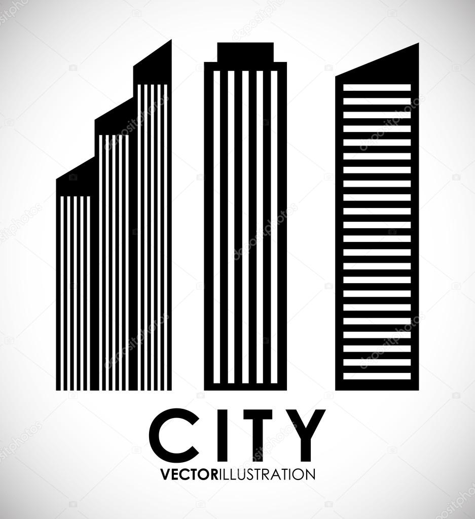 建物とタワーのアイコン 都市デザイン ベクトルグラフィック ストックベクター C Djv