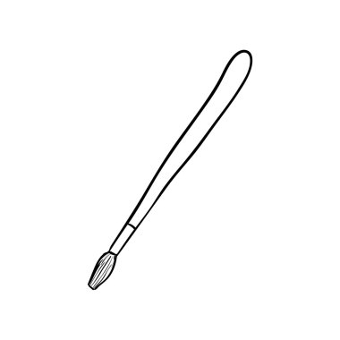 Fırça simgesi. Enstrüman tasarımı. Vektör grafiği