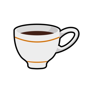 Kahve kupa simgesi. Tasarım iç. Vektör grafiği