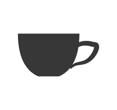 Kahve kupa siluet simge. Tasarım iç. Vektör grafiği