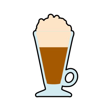 Kahve kupa cam kutsal kişilerin resmi. Tasarım iç. Vektör grafiği