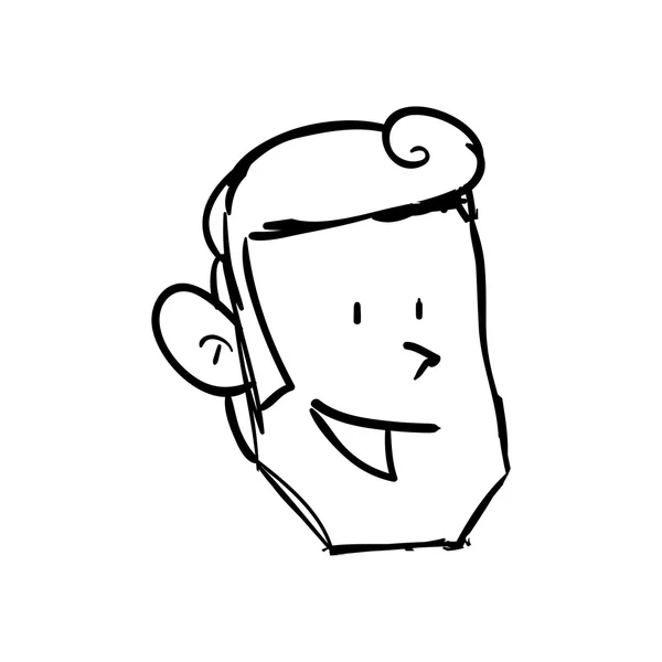 Het pictogram van de man. Persoon en cartoon. Vectorafbeelding — Stockvector