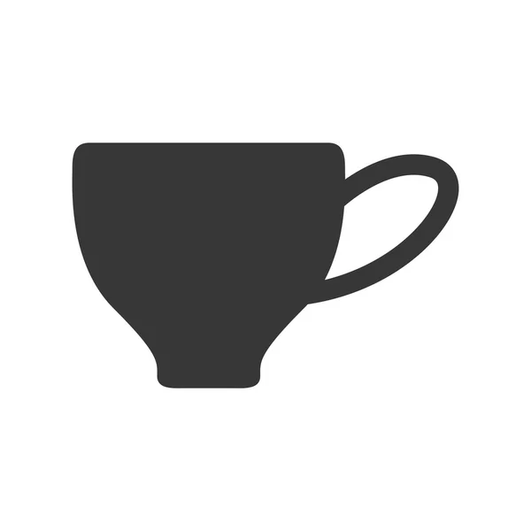 Koffiemok silhouet pictogram. Drink ontwerp. Vectorafbeelding — Stockvector