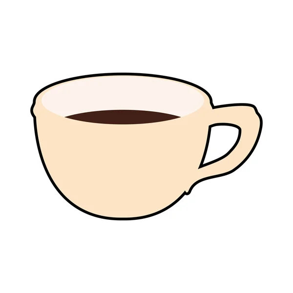 Icono de taza de café. Diseño de bebidas. Gráfico vectorial — Vector de stock