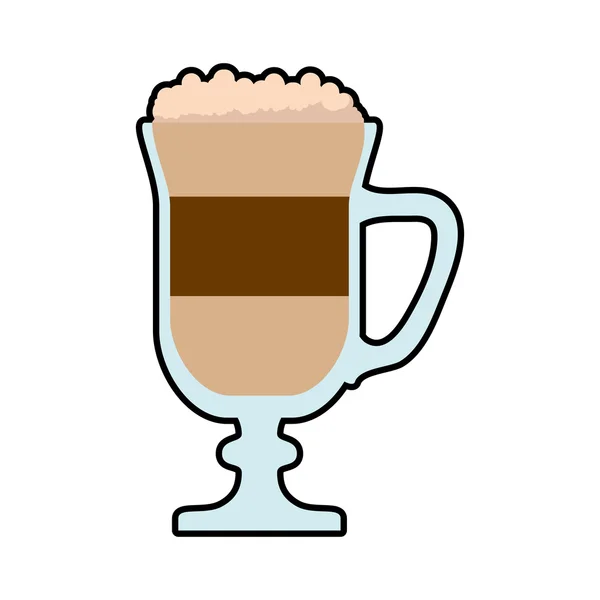 Koffiemok glas pictogram. Drink ontwerp. Vectorafbeelding — Stockvector
