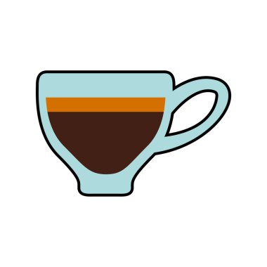 Kahve kupa simgesi. Tasarım iç. Vektör grafiği