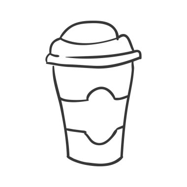 Kahve kupa simgesi. Tasarım iç. Vektör grafiği