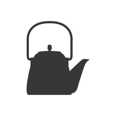 Su ısıtıcısı veya Pot simgesi. Çay içecek tasarım. Vektör grafiği