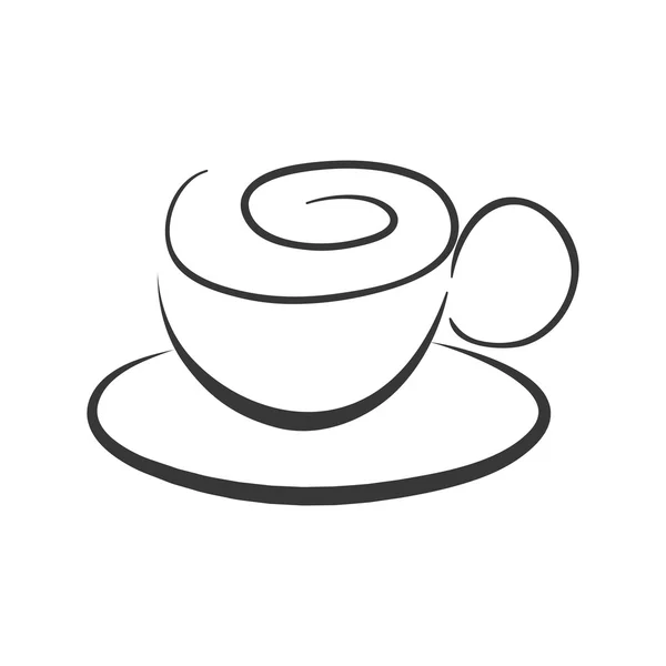Icono de taza de café. Diseño de bebidas. Gráfico vectorial — Archivo Imágenes Vectoriales