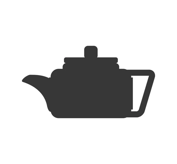 Hervidor de agua o Pot icono. Diseño de bebida de té. Gráfico vectorial — Vector de stock