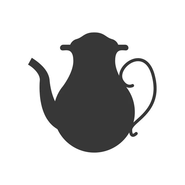 Hervidor de agua o Pot icono. Diseño de bebida de té. Gráfico vectorial — Vector de stock