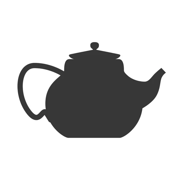 Hervidor de agua o Pot icono. Diseño de bebida de té. Gráfico vectorial — Vector de stock