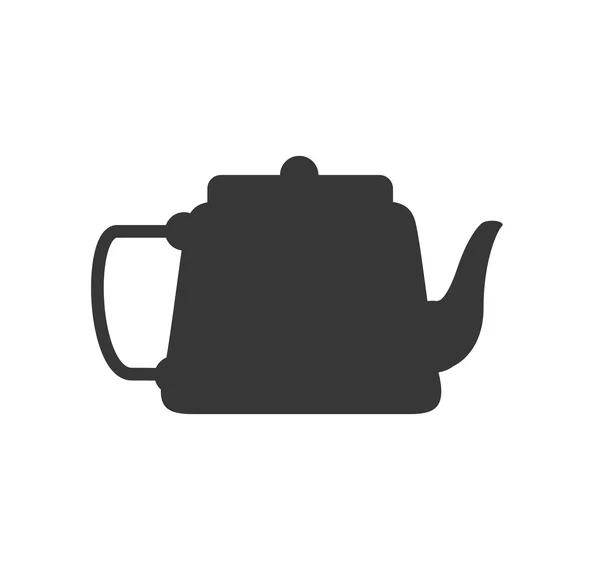 Hervidor de agua o Pot icono. Diseño de bebida de té. Gráfico vectorial — Vector de stock