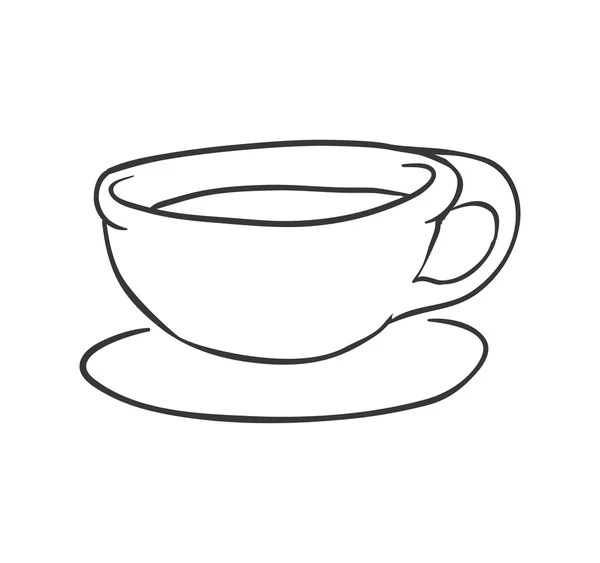 Icona della tazza. Progettazione bevanda tè. Grafico vettoriale — Vettoriale Stock