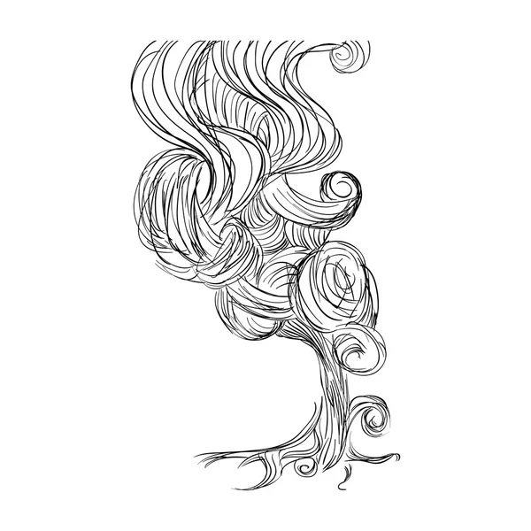 Smoke icon. Sketch design. Vector graphic — Stock Vector