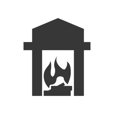 Isıtıcı siluet simge. Nesne tasarımı. Vektör grafiği