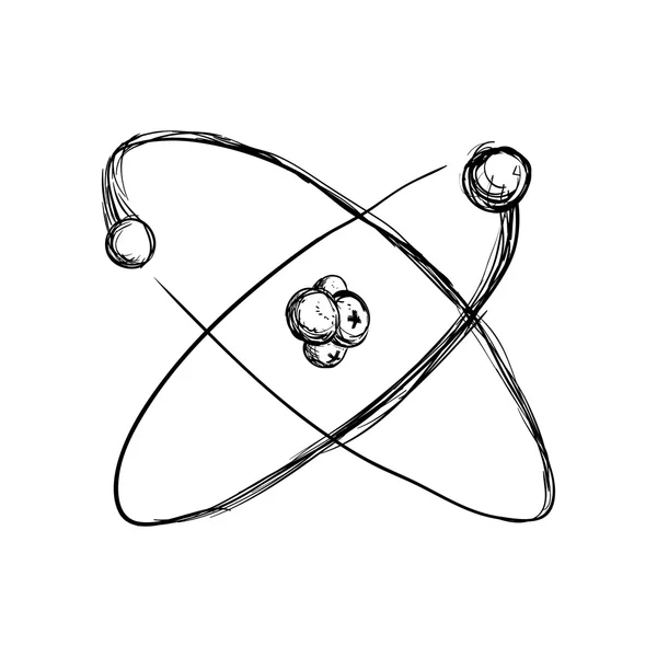 Ícone de átomo. Design de ciência e química. Gráfico vetorial — Vetor de Stock