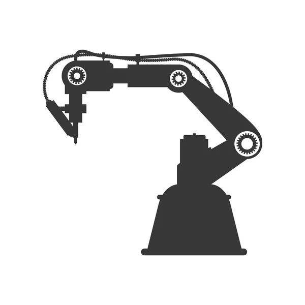 Ícone do braço do robô. Projeto da máquina. Gráfico vetorial —  Vetores de Stock