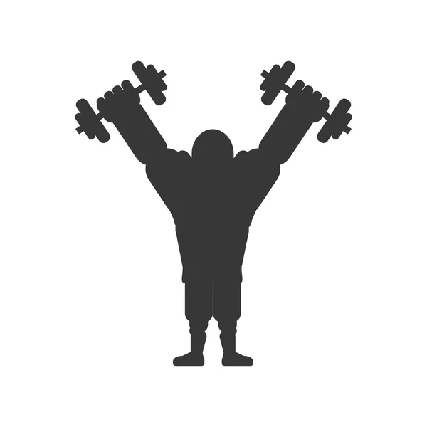 Gewichtheben-Ikone. Bodybuilding-Design. Vektorgrafik — Stockvektor