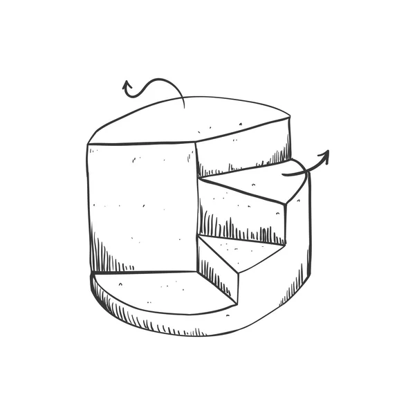 Kuchen-Symbol. Infografik-Design. Vektorgrafik — Stockvektor