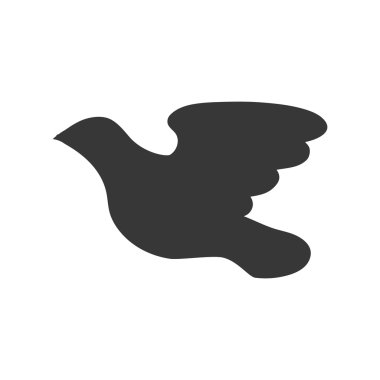 Güvercin simgesi. Kuş ve barış tasarım. Vektör grafiği