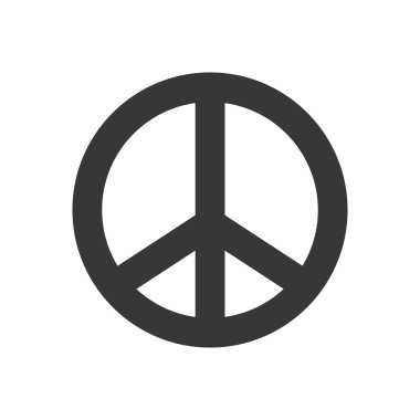 Hippi daire simgesi. Sevgi ve barış tasarım. Vektör grafiği