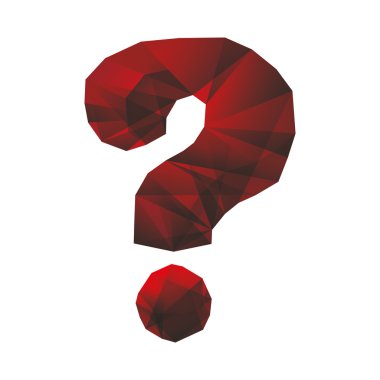 Soru işareti simgesi. Tasarım şüpheliyim. Vektör grafiği