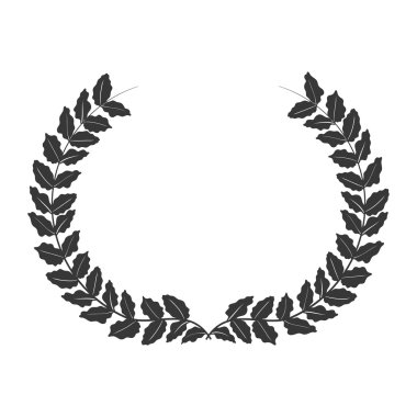 Çelenk simgesi. Rustik tasarım. vektör grafiği