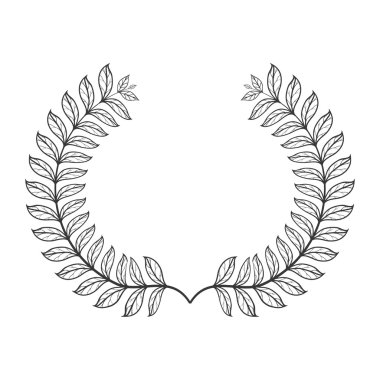 Çelenk simgesi. Rustik tasarım. vektör grafiği