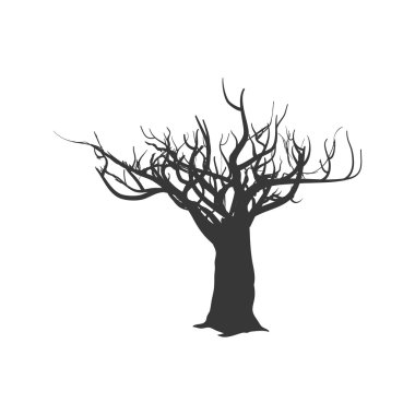 Kuru ağaç simgesi. Doğa tasarım. Vektör grafiği