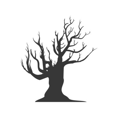 Kuru ağaç simgesi. Doğa tasarım. Vektör grafiği