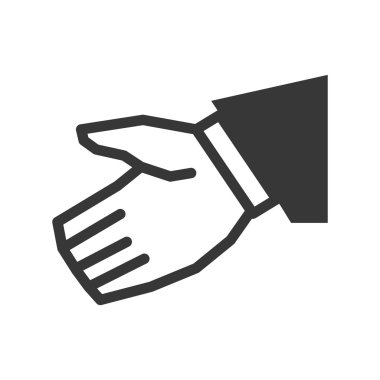 El sallamak simgesi. Tasarım yardımcı. Vektör grafiği