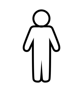 Adam simgesi. Piktogram tasarım. Vektör grafiği