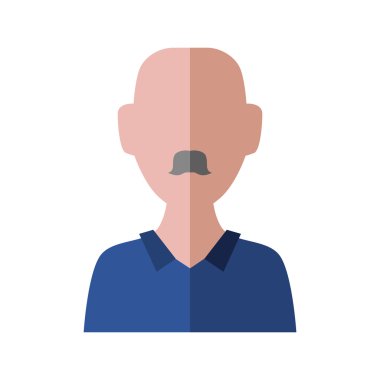 Adam simgesi. Avatar tasarım. Vektör grafiği